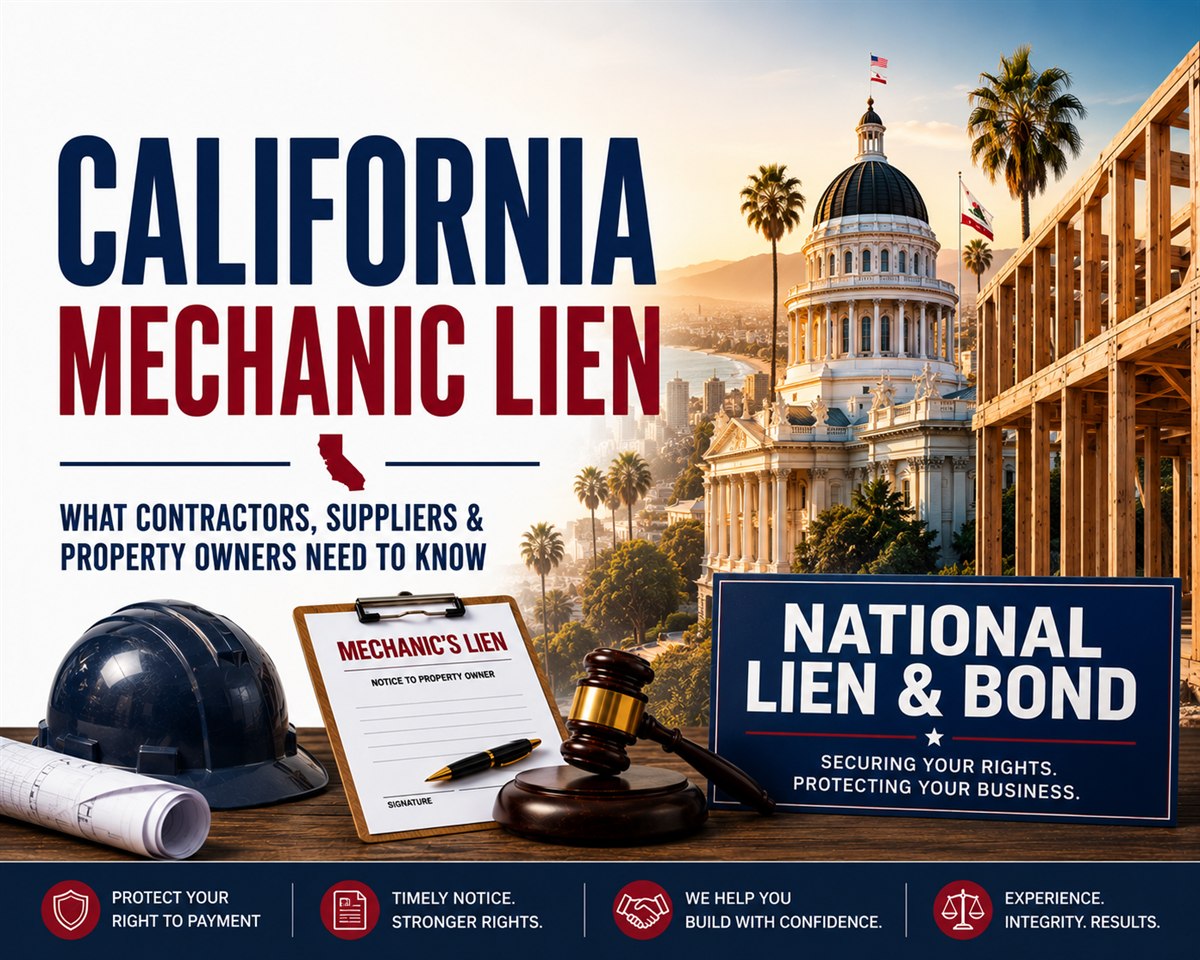California Mechanics Lien Law guide - the 20-day preliminary notice, the 90/60/30-day claim-of-lien recording deadlines, the 90-day foreclosure deadline, contractor licensing under Business and Professions Code § 7031, and lien release issues.